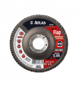 FLAP DISC ATLAS 115MM G 80 AT25 ZIRCONIA 