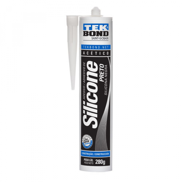 SILICONE ACÉTICO PRETO TEKBOND 280G 