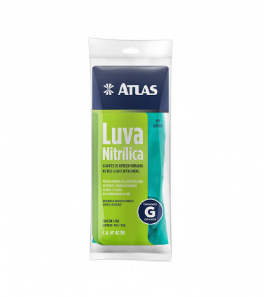 LUVA NITRILICA VERDE ATLAS AT1202G