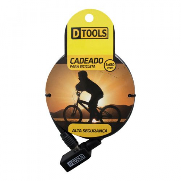 CADEADO PARA BIKE 8 x 680MM - DTOOLS